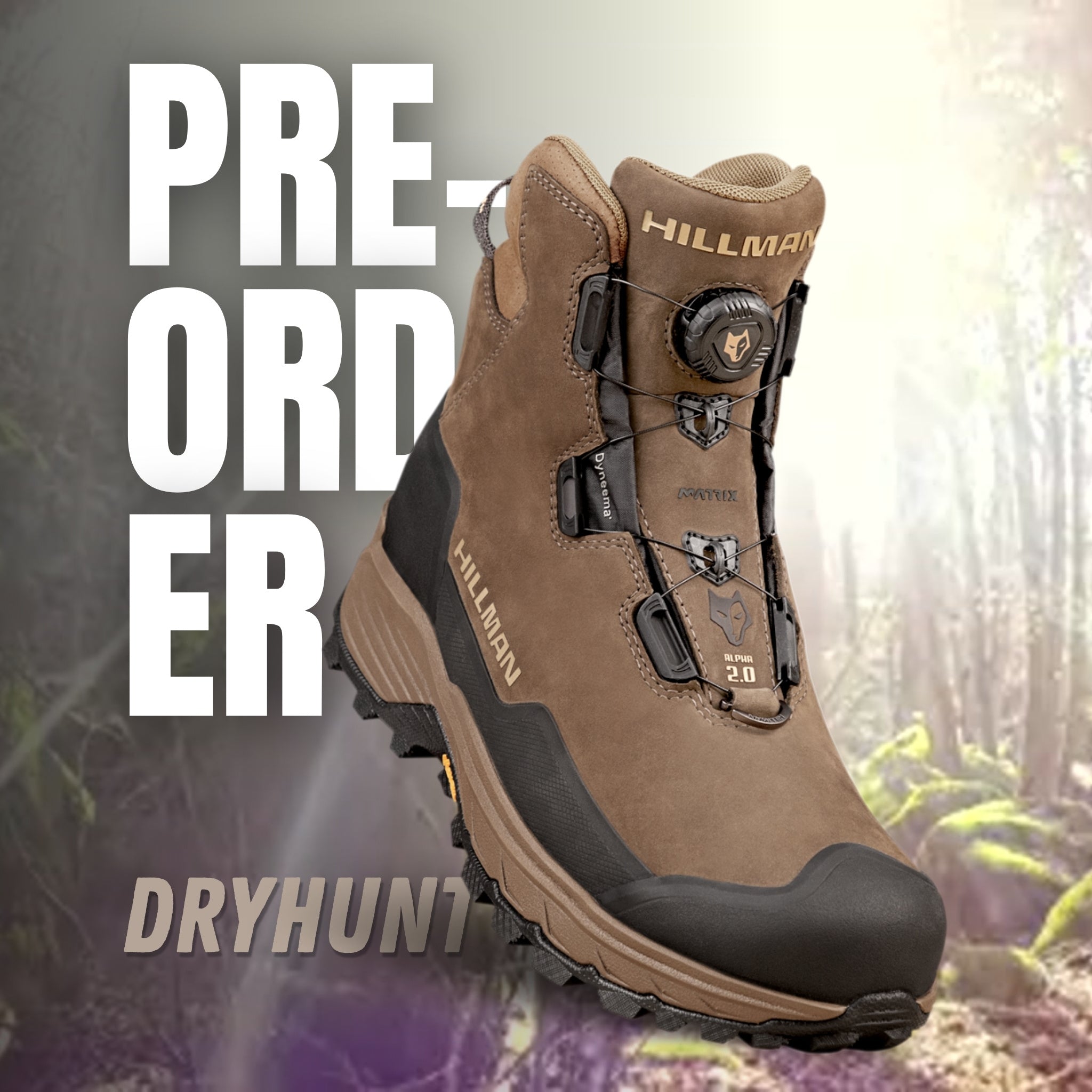 PRE - ORDER 2.0 ALPHA DRYHUNTŸ BOTTES DE CHASSE Hillman - qualité, innovation et confort haut de gamme pour homme et femme.