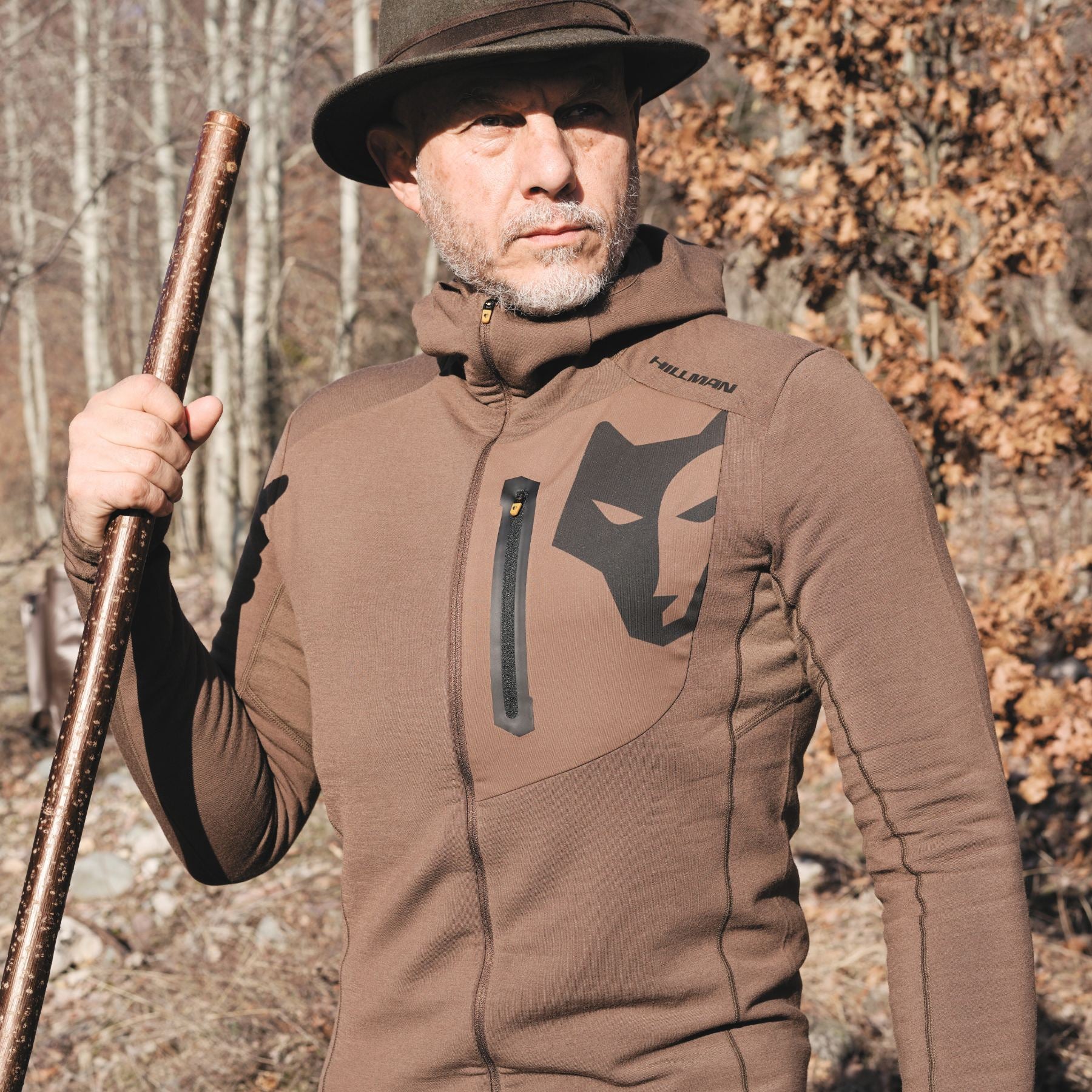 3ML Veste en mérinos - bambou Couche intermédiaire de chasse de technologie synergyque Hillman - qualité, innovation et confort haut de gamme pour homme et femme.