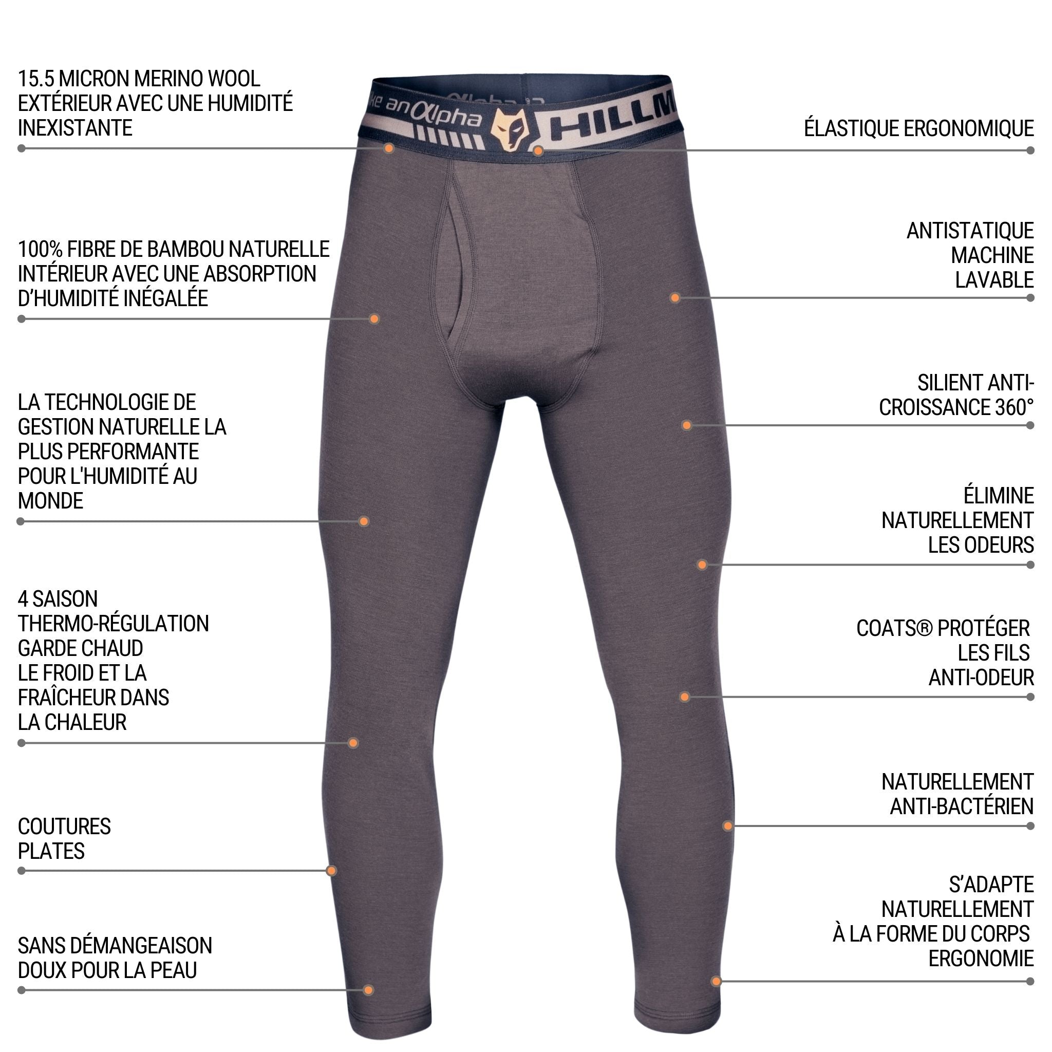 2BL Sous - vêtement thermique de chasse en laine mérinos Synertech® Hillman - qualité, innovation et confort haut de gamme pour homme et femme.