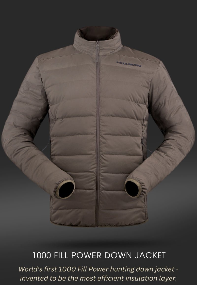 4IL LA VESTE DE CHASSE LA PLUS LÉGÈRE AU MONDE - 1000 DUVET PUISSANCE ALPHA Hillman - qualité, innovation et confort haut de gamme pour homme et femme.