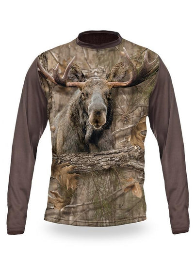 Shirts-Moose 3D T-Shirt Long Sleeve - 3012-Hillman-Hunting-Shop