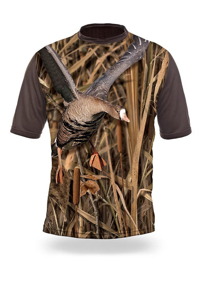 Shirts-White Fronted Goose 3D T-Shirt Short Sleeve - 1007-Hillman-Hunting-Shop