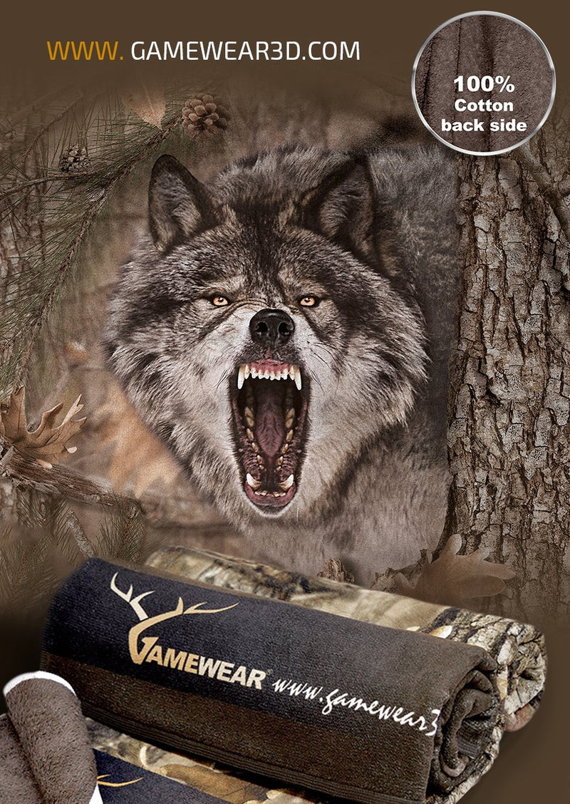 70x140cm Towel Wolf | Hillman Hunting
