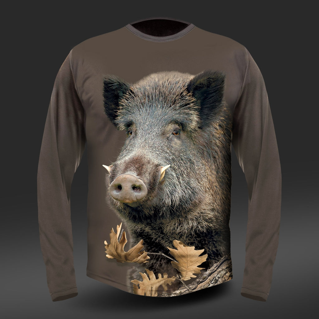 T-shirt sanglier DGT à Manches Longues en coton Hillman - qualité, innovation et confort haut de gamme pour homme et femme.